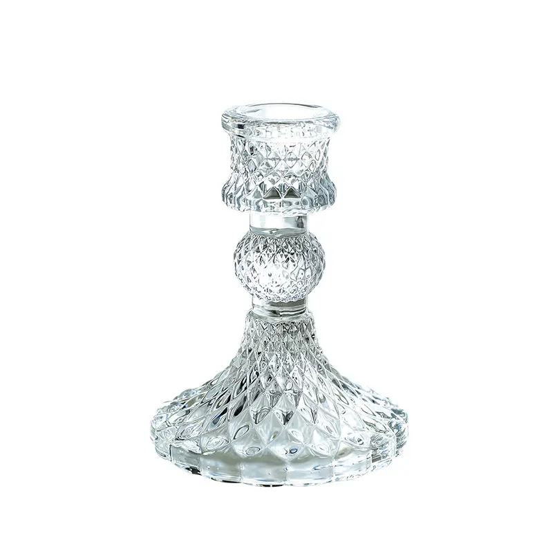 tall glass candle holders