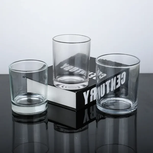 glass candle holders