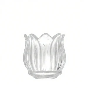 clear glass candle jars