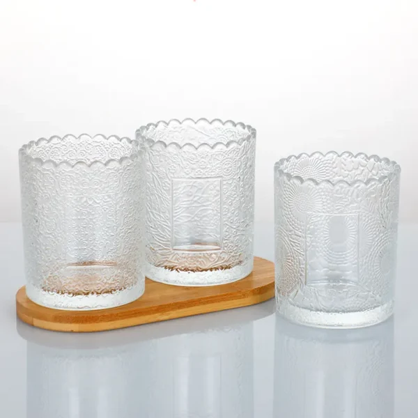 frosted candle jars
