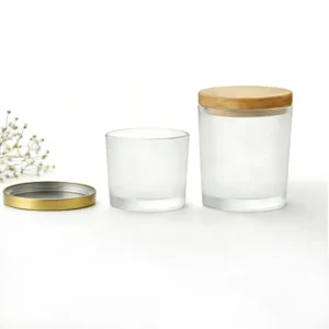 frosted glass candle jars