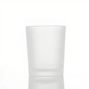 frosted glass candle jars