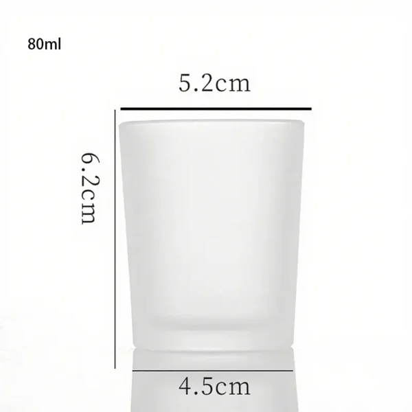 frosted glass candle jars
