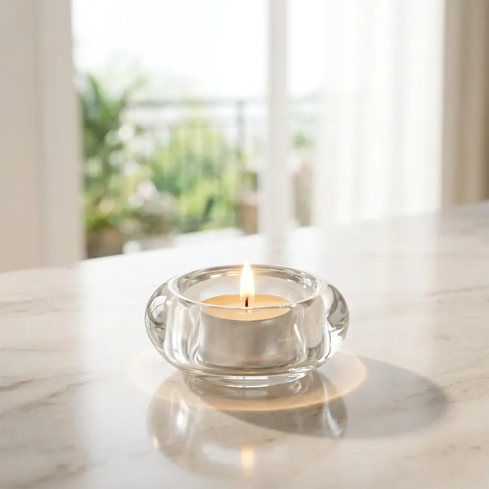 ガラスボールキャンドルホルダー