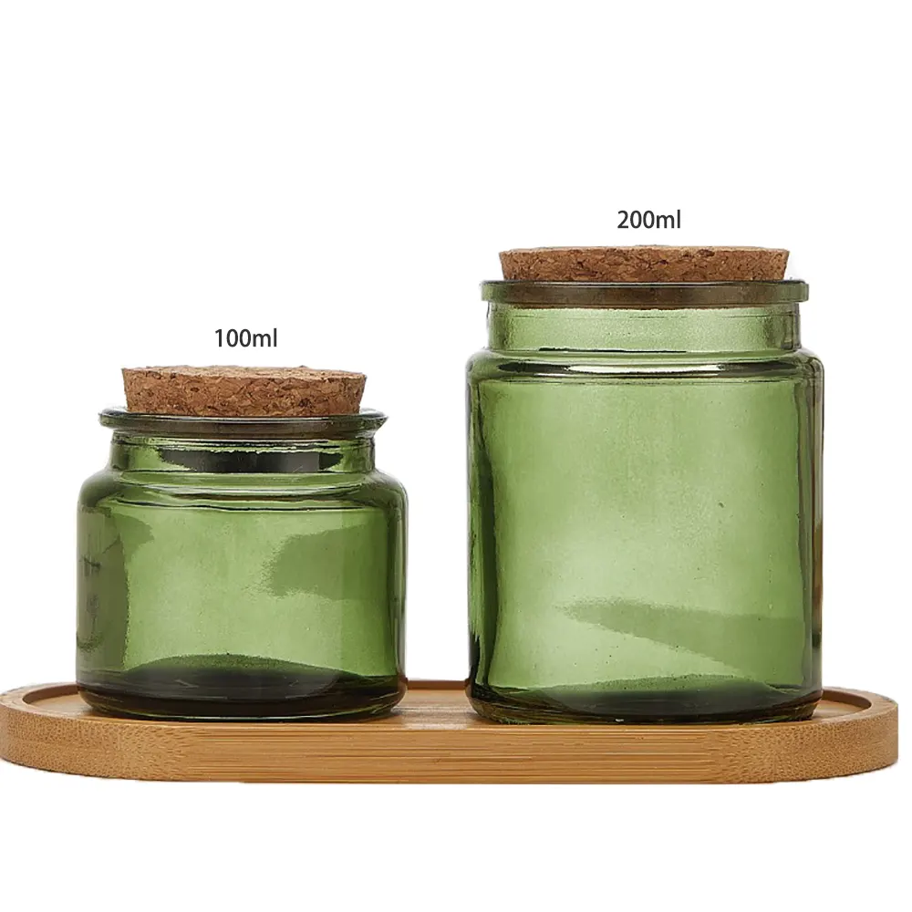 glass jars with cork lids