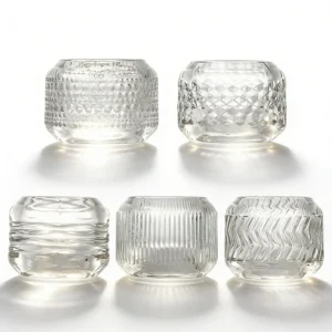 bocaux à bougies en verre recyclé en vrac