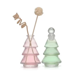 botellas de vidrio con difusor de varillas