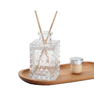 Botellas difusoras de vidrio cuadradas