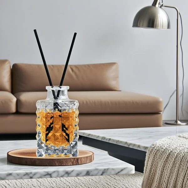 square glass diffuser bottles