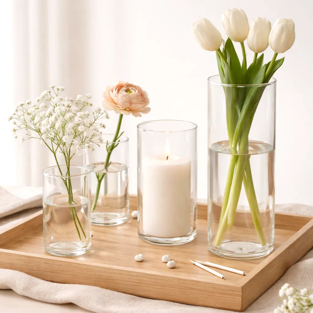 Wazony i świeczniki ze szkła borokrzemianowego