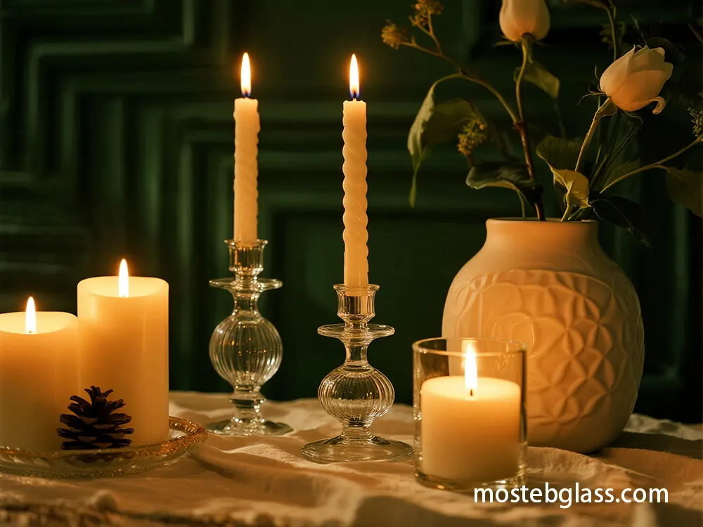 crystal candle stand