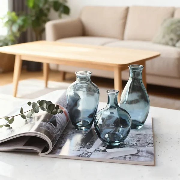 coloured glass vase