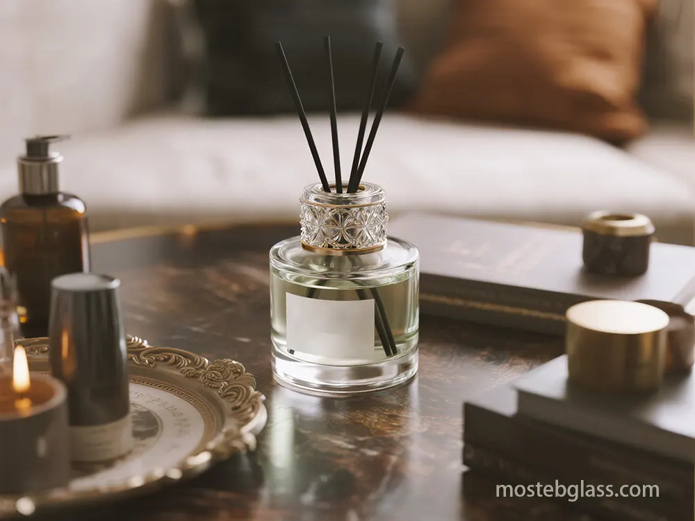 botella difusora esmerilada