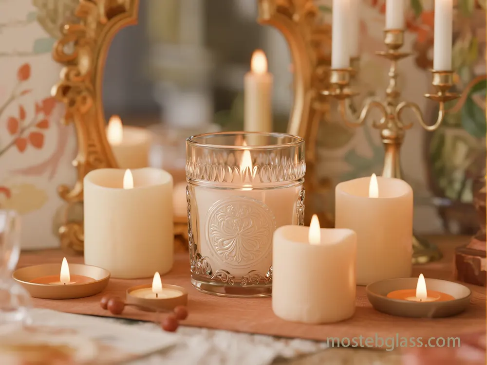 large candle glass jar