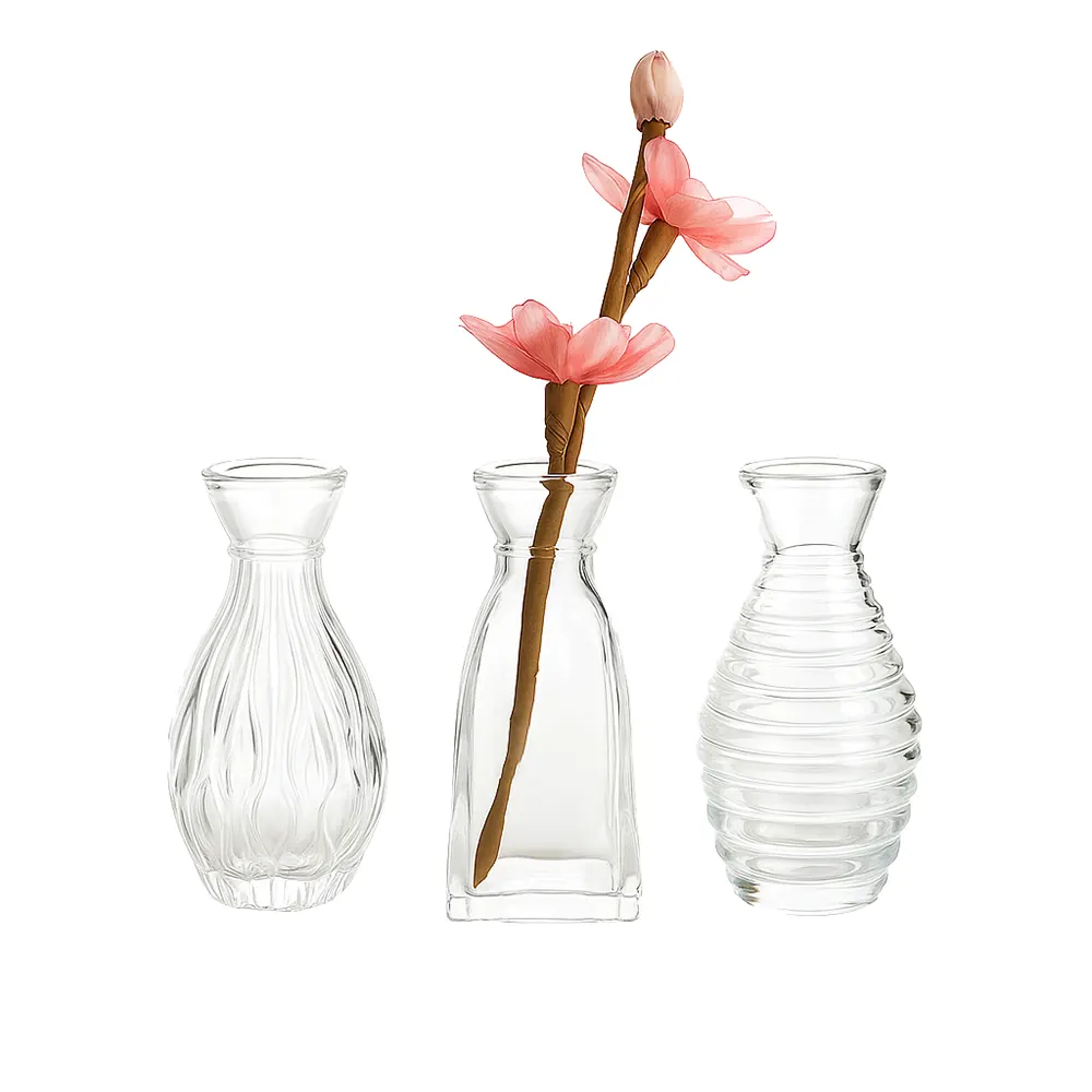 antique glass vases, clear vase