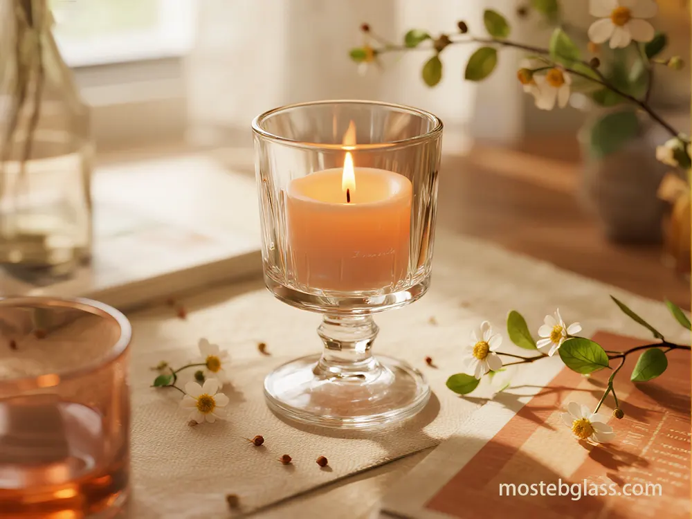 glass candle holders factory