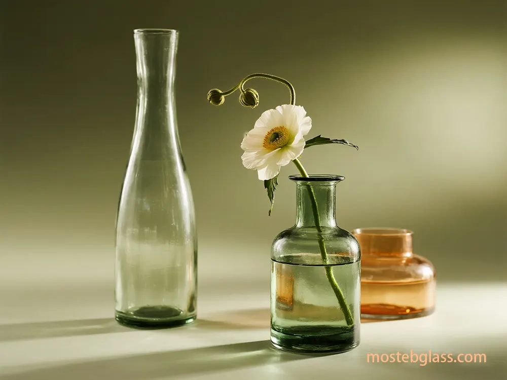 vintage etched glass vase