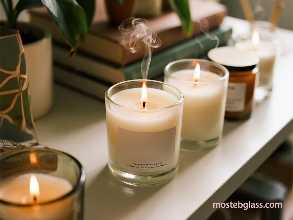 glass candle jars customize