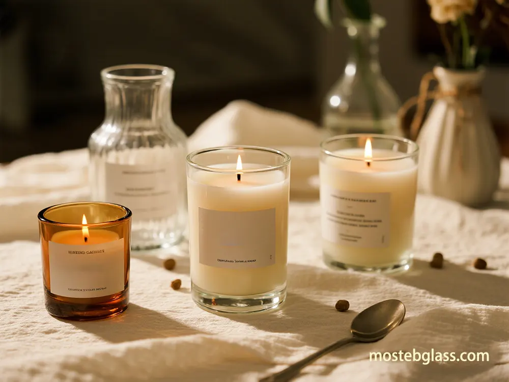 glass candle jars customize