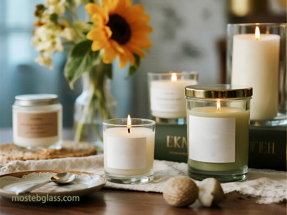 glass candle jars customize