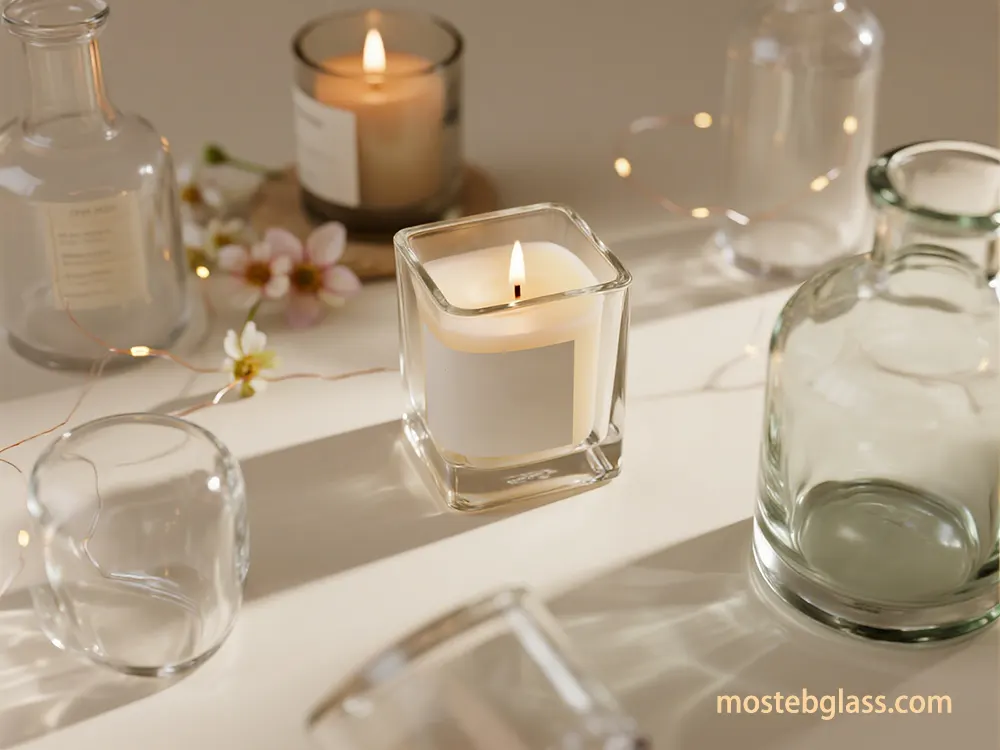 glass candle jars import