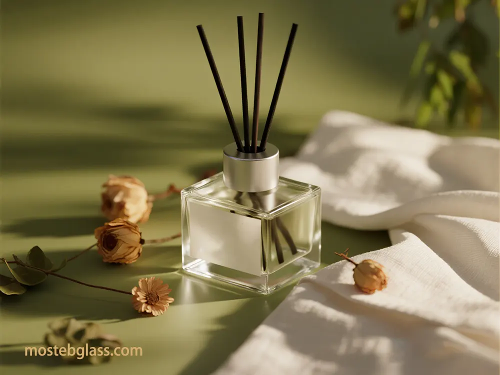 square glass diffuser bottles factory