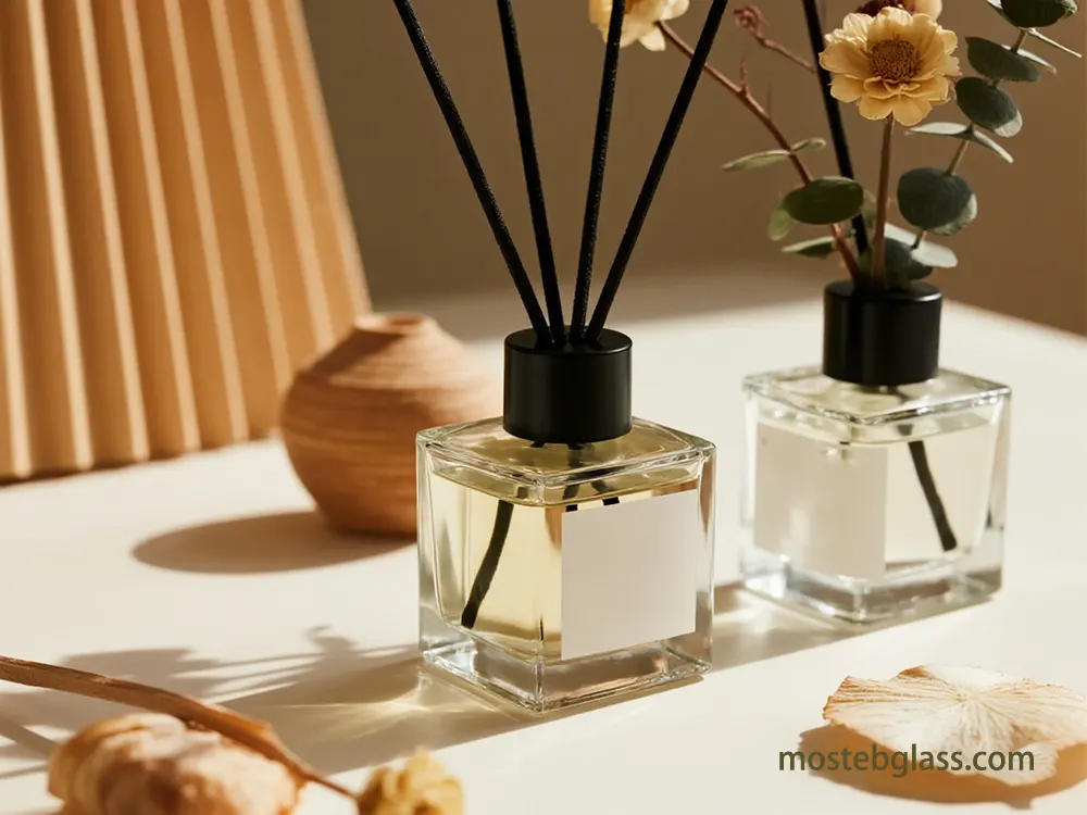 square glass diffuser bottles factory