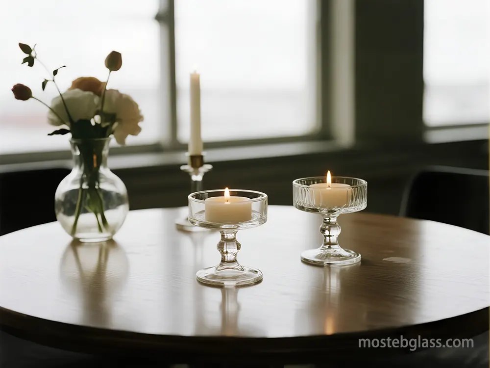 glass candle holders export
