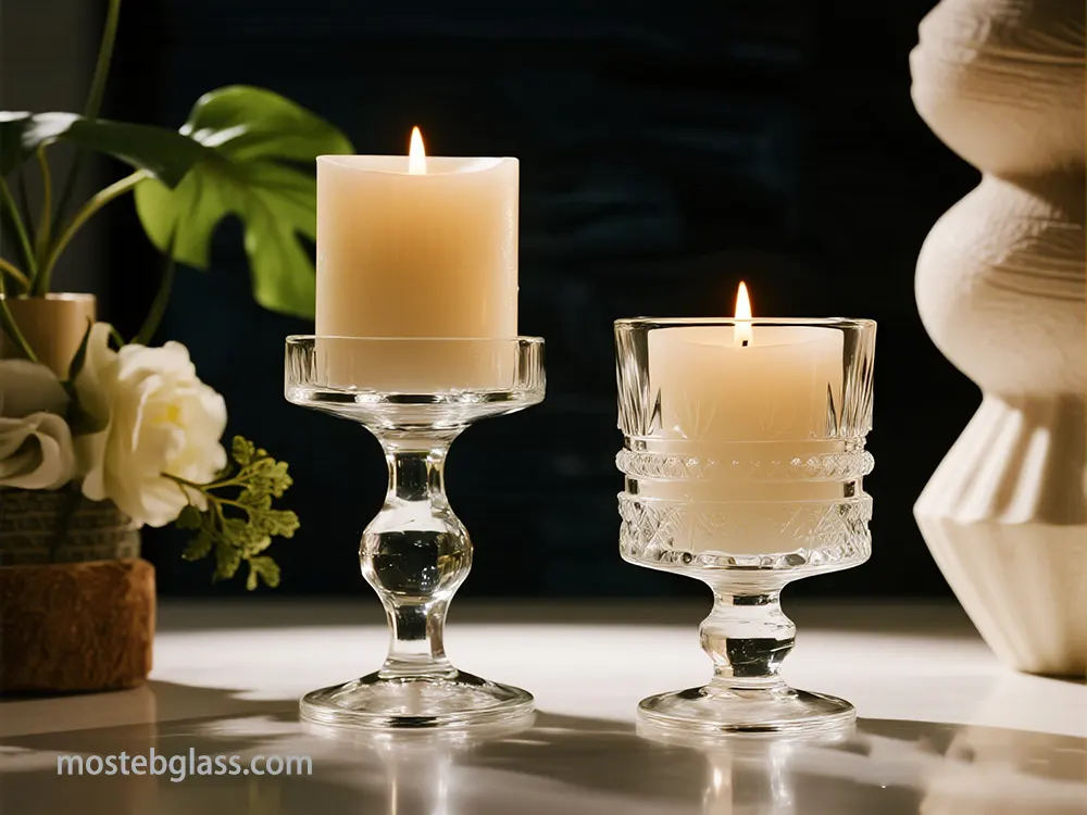 glass candle holders customize