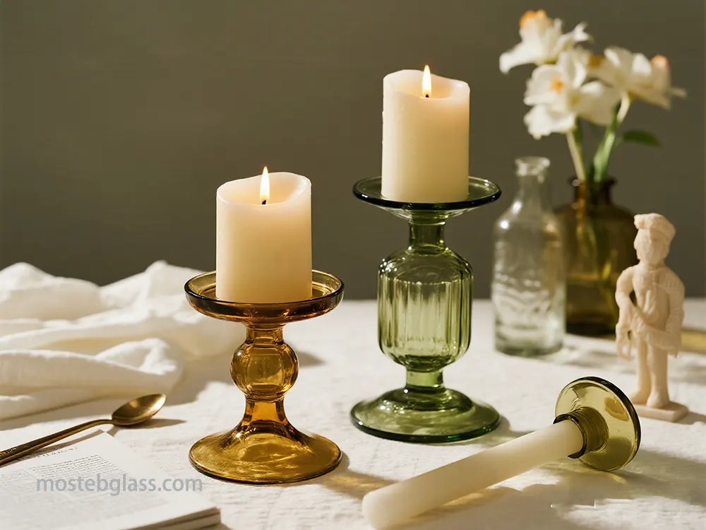 glass candle holders customize