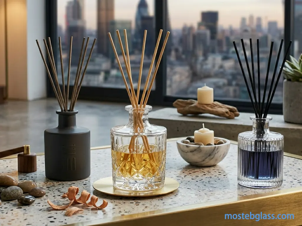 Rilascio di metalli pesanti dalle bottiglie diffusore in vetro sodico-calcico rispetto a quelle in vetro borosilicato