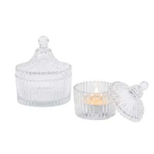 decorative glass candle holders