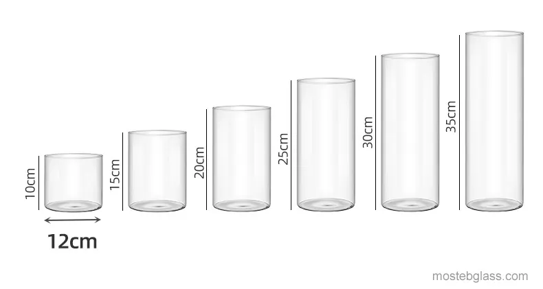 some clear glass vases