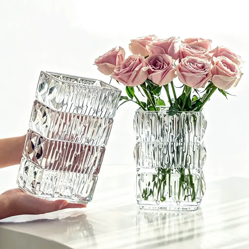 vases à fleurs transparents en gros