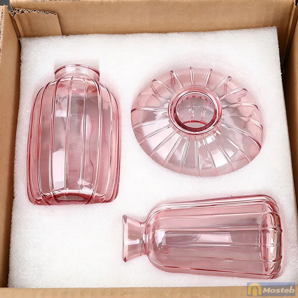Glass Flower Vase Set of 3 in bulk