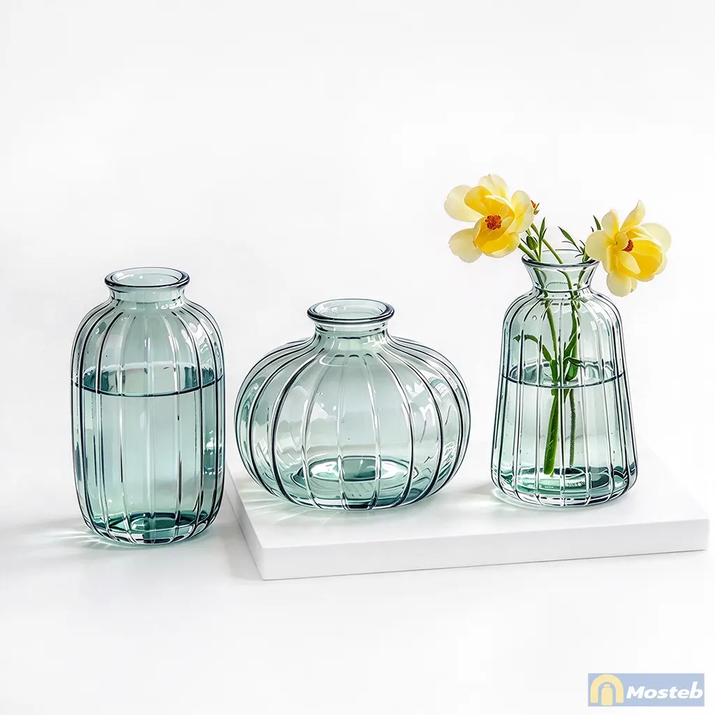 Wholesale Glass Flower Vase Set of 3 – Small Glass Vases in Bulk